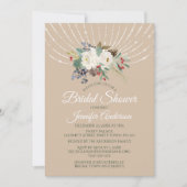 休日は花花束のブライダルシャワーをつけます 招待状 (正面)