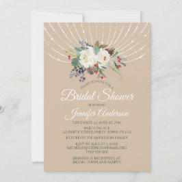 休日は花花束のブライダルシャワーをつけます 招待状