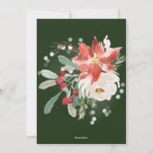 休日は花花束のブライダルシャワーをつけます 招待状 (裏面)