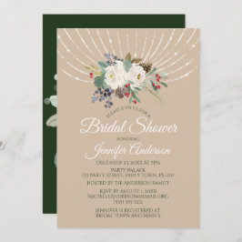 休日は花花束のブライダルシャワーをつけます 招待状