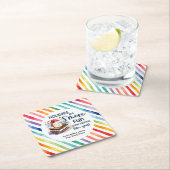 休日は、あなたのような友達とおもしろいである。 スクエアペーパーコースター (インサイチュ)