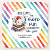 休日は、あなたのような友達とおもしろいである。 スクエアペーパーコースター (正面)