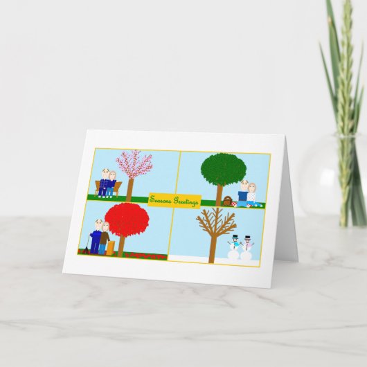 休日またはクリスマスの挨拶状 シーズンカード (正面)