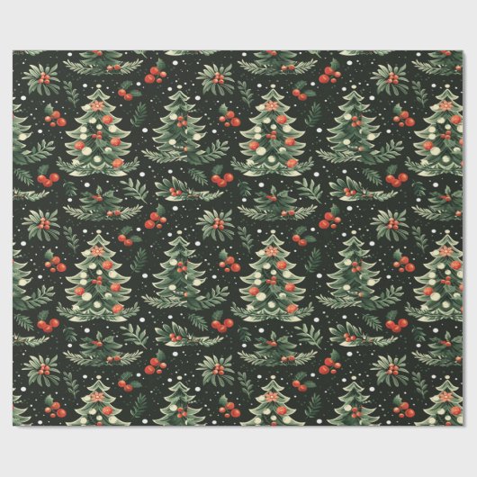 休日をテーマにしたクリスマスラッピング紙 ラッピングペーパー (フラット)