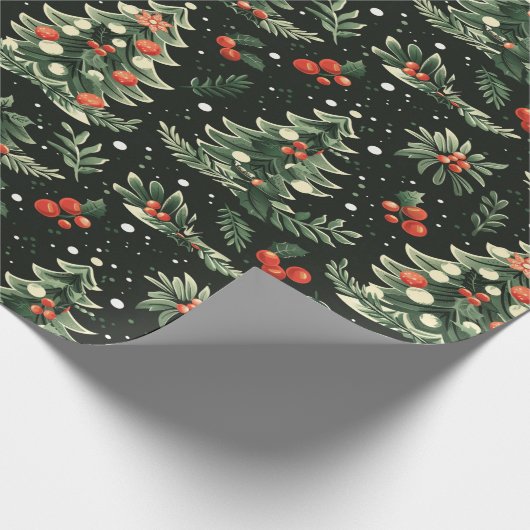 休日をテーマにしたクリスマスラッピング紙 ラッピングペーパー (角)