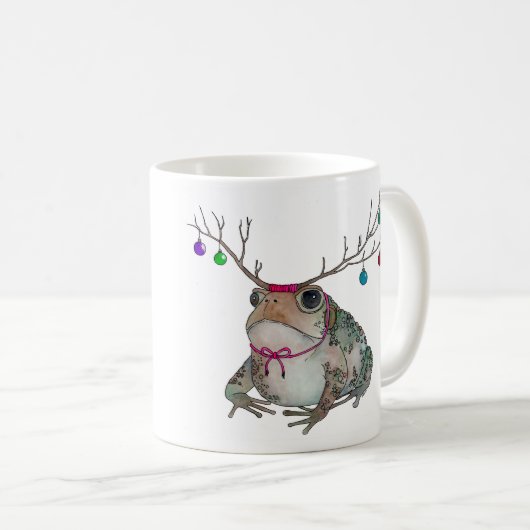 休日を楽しんでいる気難しいヒキガエル コーヒーマグカップ (正面右)