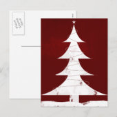 休日アイコン-ヴィンテージのクリスマスツリー シーズンポストカード (正面/裏面)