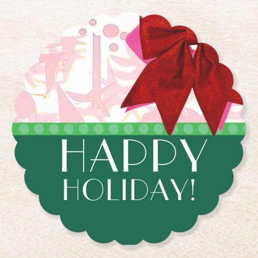 休日アールデコ ペーパーコースター (正面)