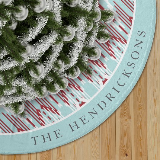 休日イカット パーソナライズされた ブラッシュドポリエステルツリースカート