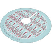 休日イカット パーソナライズされた ブラッシュドポリエステルツリースカート (アングル)