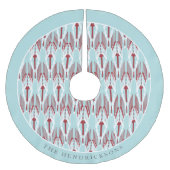 休日イカット パーソナライズされた ブラッシュドポリエステルツリースカート (正面)