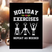 休日エクササイズが必要なワインをおもしろい繰り返す シーズンカード