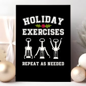 休日エクササイズが必要なワインをおもしろい繰り返す シーズンカード