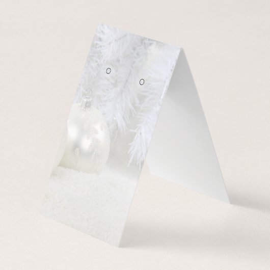 休日エレガントのテントイヤリング表示カード 名刺 (正面)