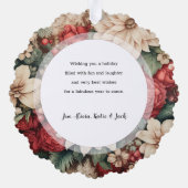 休日エレガントフローラ写真 オーナメントカード (裏面)