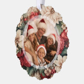 休日エレガントフローラ写真 オーナメントカード (左)