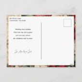 休日エレガントフローラ写真 シーズンポストカード (裏面)