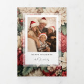 休日エレガントフローラ写真 三つ折りカード (カバー)