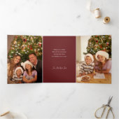 休日エレガントフローラ写真 三つ折りカード (内部)