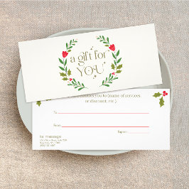 休日エレガントリースギフト券 ラックカード