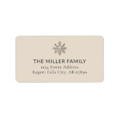 休日エレガント住所 シール (正面)