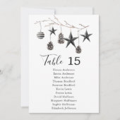 休日エレガント表カード番号座席表 招待状 (正面)