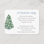 休日エレガント赤ちゃんシャワーベビー用の本を持ってくる エンクロージャーカード (正面)