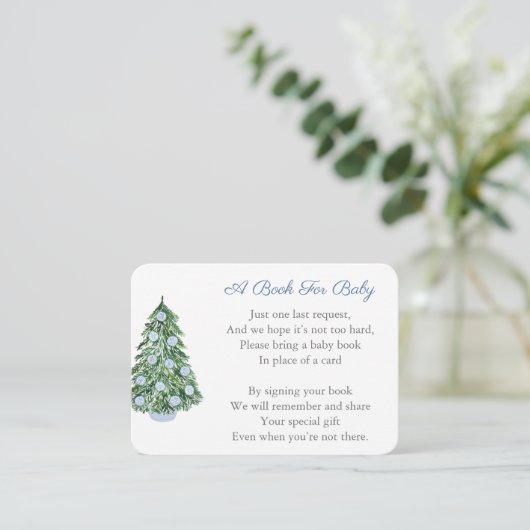休日エレガント赤ちゃんシャワーベビー用の本を持ってくる エンクロージャーカード (スタンド正面)