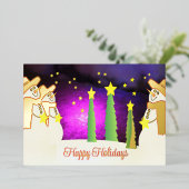 休日エレガント雪だるま 箔シーズンカード (立ち正面)