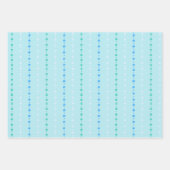 休日オーナメントとビーズデザイントリオ青 ラッピングペーパーシート (正面2)