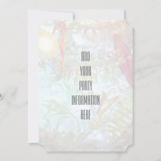 休日オーナメントインザライト招待状 招待状 (裏面)