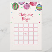 休日オーナメントクリスマスビンゴゲームカード チラシ (正面)