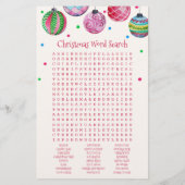 休日オーナメントクリスマスビンゴゲームカード チラシ (裏面)