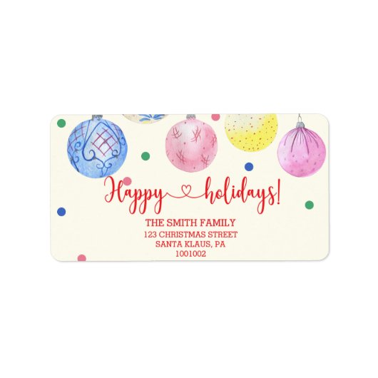 休日オーナメントクリスマスラベル ラベル (正面)