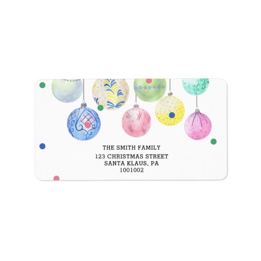 休日オーナメントクリスマスラベル ラベル (正面)