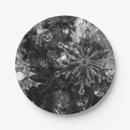 休日オーナメントグレースケール ペーパープレート