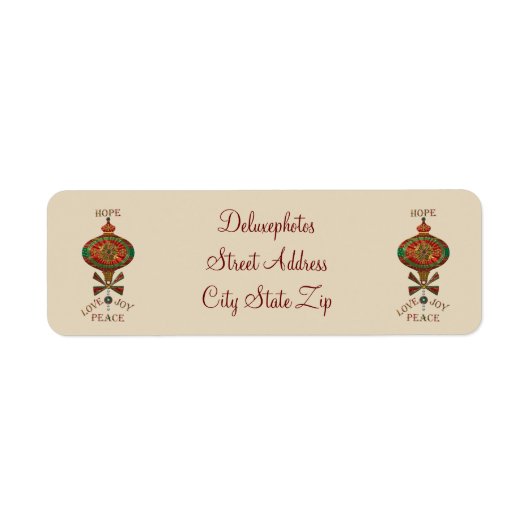 休日オーナメント ラベル (正面)