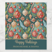 休日オーナメント ワインラベル (シングルラベル)