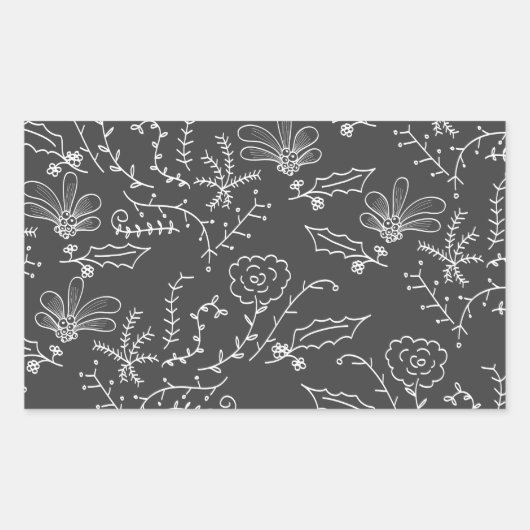 休日オーナメント 長方形シール (正面)