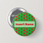 休日カスタマイズ可能な名前タグピンボタン 缶バッジ (正面&裏面)