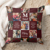 休日カスタムのパッチワークプレイドファミリー15写真 クッション (ブランケット)