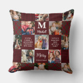 休日カスタムのパッチワークプレイドファミリー15写真 クッション (正面)