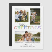 休日カラフルの挨拶タイポグラフィ3 – 写真 (正面/裏面)