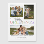 休日カラフルの挨拶タイポグラフィ3 – 写真 (正面)