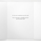 休日カラフルの挨拶タイポグラフィ3 – 写真 三つ折りカード (内部中)