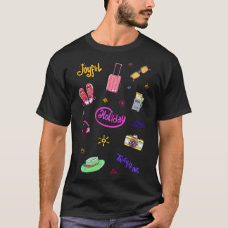 休日カラフル年 – 旅行の調査を終了 Tシャツ
