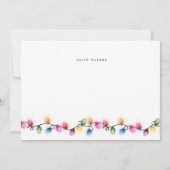 休日カラフル文字列ライトモノグラムノートカード ノートカード (正面)