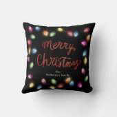 休日カラフル文字列ライトモノグラム クッション (裏面)