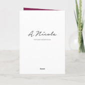 休日カードを望みます シーズンカード (裏面)