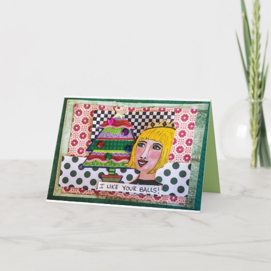 休日カード私はあなたの球を好みます シーズンカード (正面)